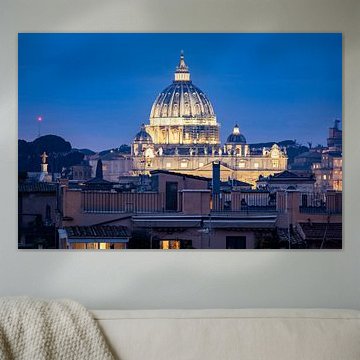 St. Peter's Basilica at night by Michiel Ton