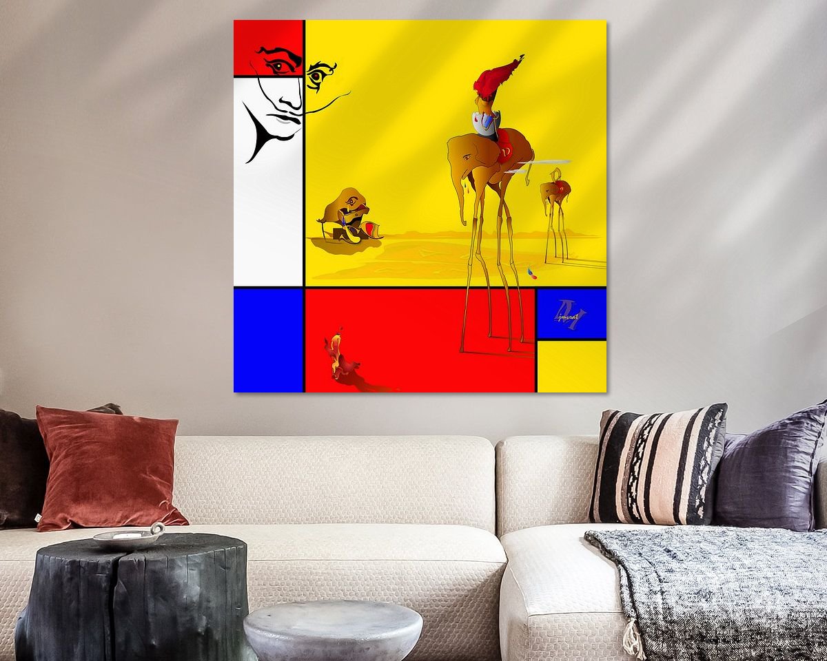 Voorbeeld van het werk in een kamer