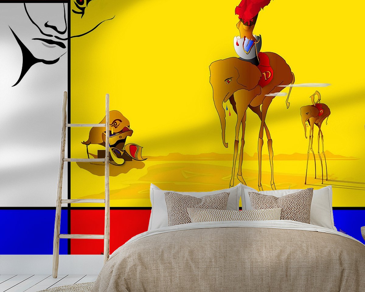 Voorbeeld van het werk in een kamer