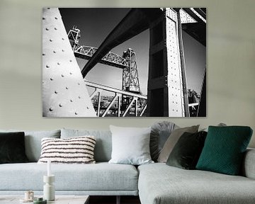 De Hef Brücke, Rotterdam in schwarz-weiß. von Jasper Verolme