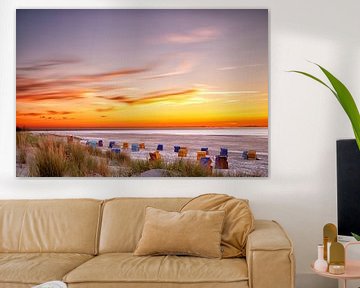 Sunset on the beach of Juist by Dirk Rüter