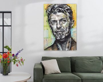 Portrait de David Bowie sur Jos Hoppenbrouwers