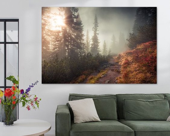 Voorbeeld van het werk in een kamer