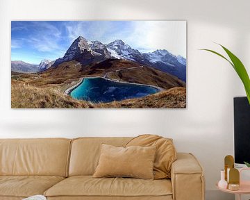 Vue de la face nord de l'Eiger sur Gerhard Albicker