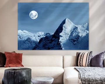 Volle maan bij de Eiger van Gerhard Albicker