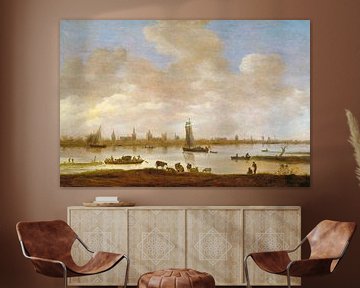 Flusslandschaft mit Blick auf Vianen, Jan van Goyen