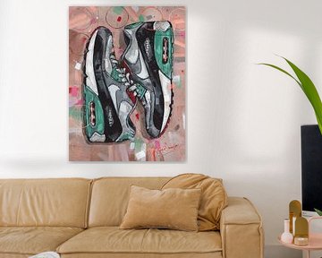 Nike air max 90 schilderij van Jos Hoppenbrouwers