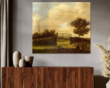 Landschaft mit Brücke, bekannt als 'Die kleine Brücke', Jan van Goyen
