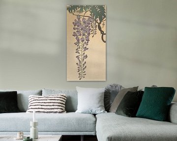 Bloeiende wisteria van Ohara Koson