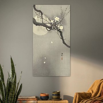 Fleur de prunier et pleine lune de Ohara Koson