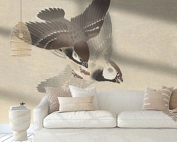 Ringsperlinge und Insekten des Ohara Koson