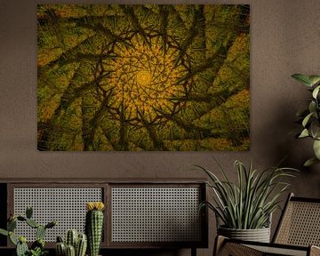 Kaleidoscoop van een eikenboom van René van der Horst