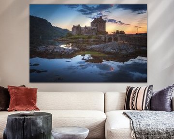Scotland Eilean Donan Castle en soirée sur Jean Claude Castor