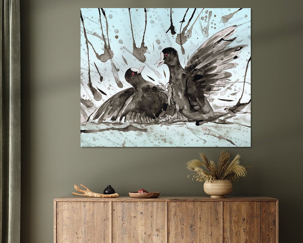 Voorbeeld van het werk in een kamer