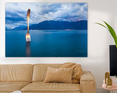 Voorbeeld van het werk in een kamer