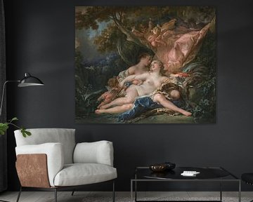 Jupiter in der Gestalt der Diana und die Nymphe Callisto, François Boucher