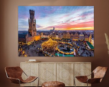 Market in Bruges, Belgium, during the Christmas period by Nele Mispelon