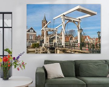 Typisch Nederlands dorp met kerk en ophaalbrug, Loenen aan de Vecht van Jan van Dasler