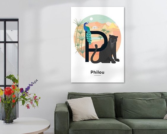 Voorbeeld van het werk in een kamer