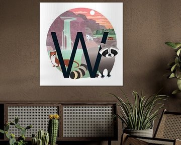 W: De wasbeer en de waterval