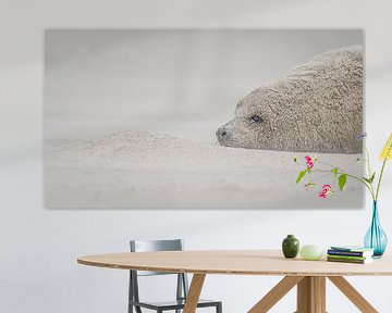 Op het strand van Düne, Helgoland, Duitsland van Martijn van Dellen