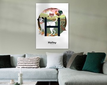 Affiche nominative Hailey sur Hannah Barrow