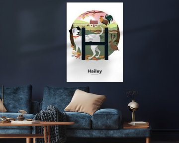 Namensplakat Hailey