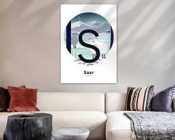 Name poster Saar by Hannah Barrow