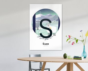 Name poster Suze by Hannah Barrow