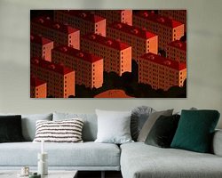 Voorbeeld van het werk in een kamer