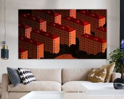 Voorbeeld van het werk in een kamer