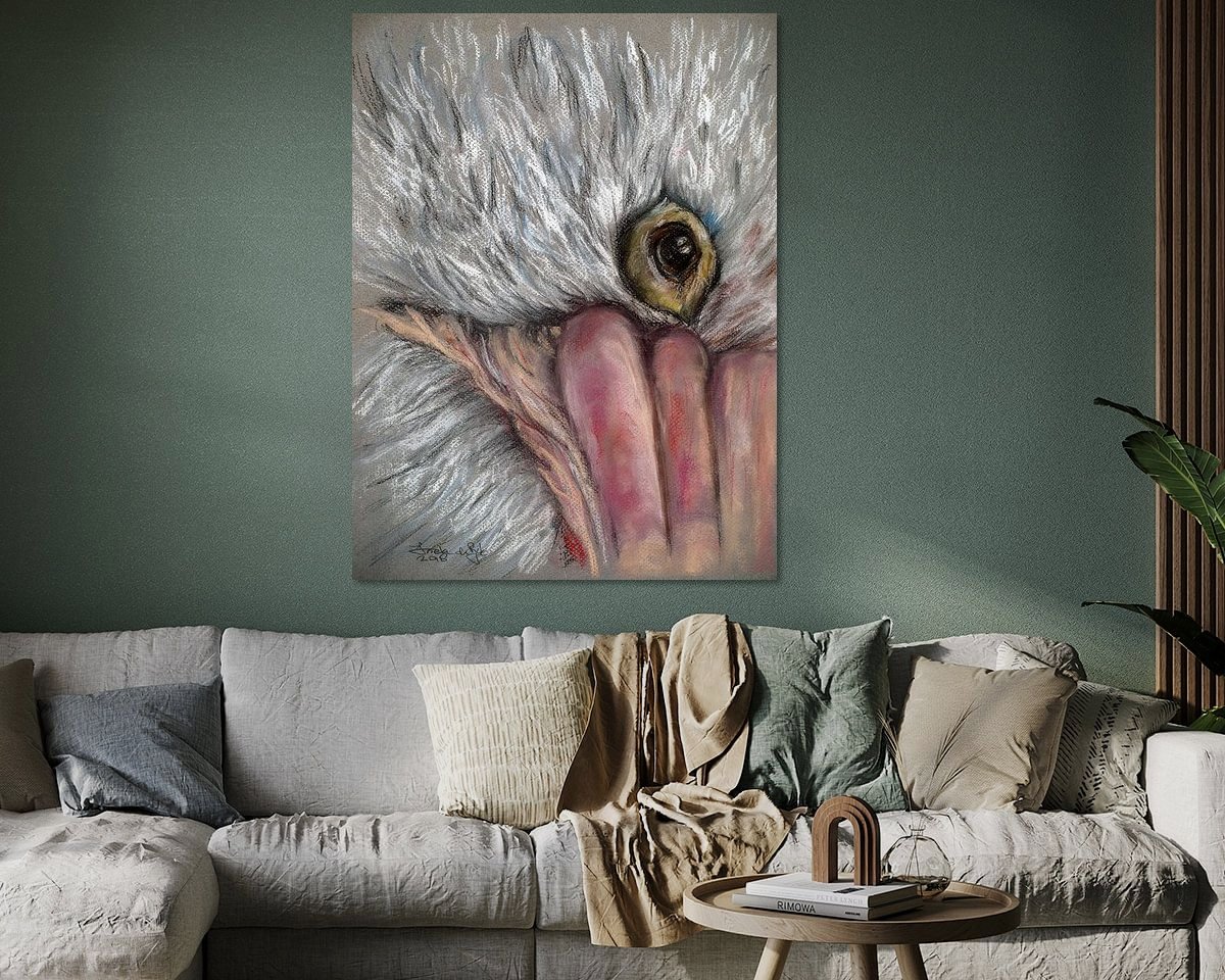 Voorbeeld van het werk in een kamer
