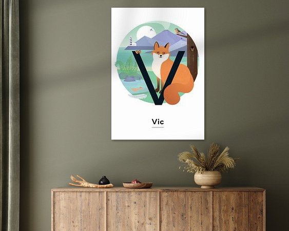 Voorbeeld van het werk in een kamer