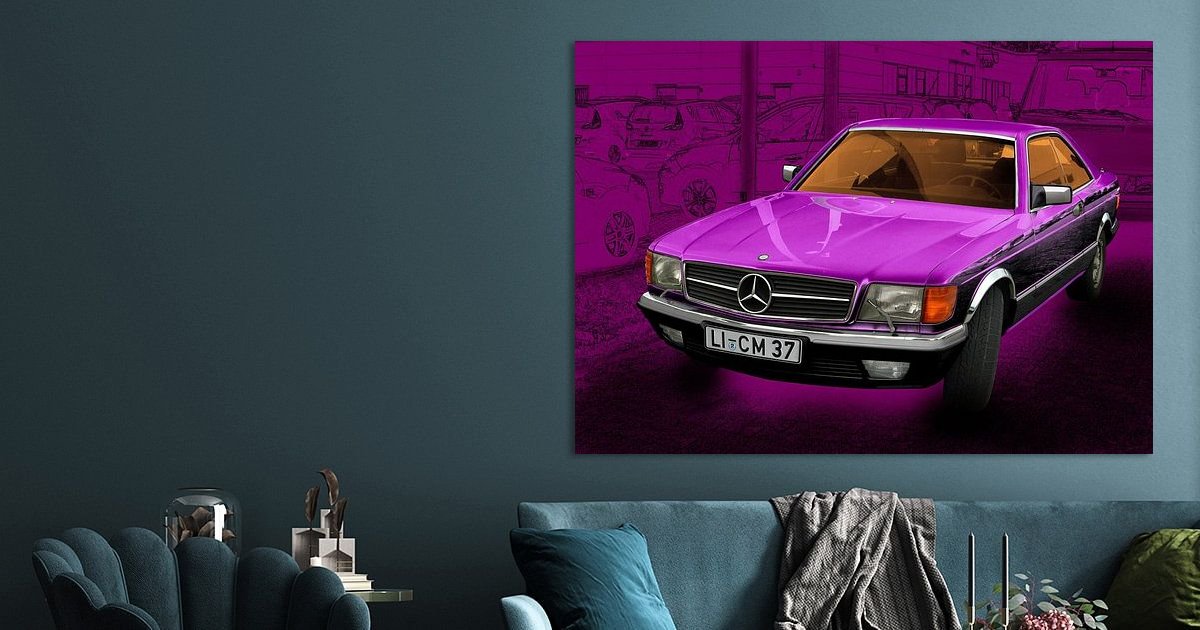 Mercedes-Benz W126 Wall Art on canvas, poster and more