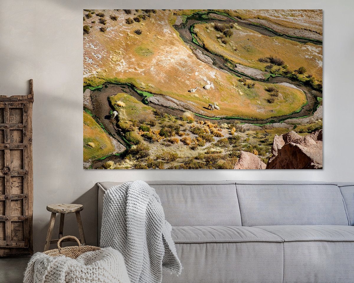Voorbeeld van het werk in een kamer