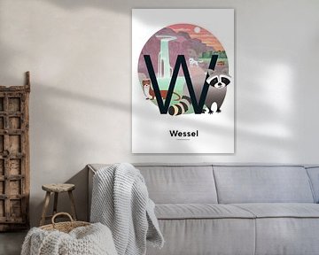 Name poster Wessel by Hannah Barrow