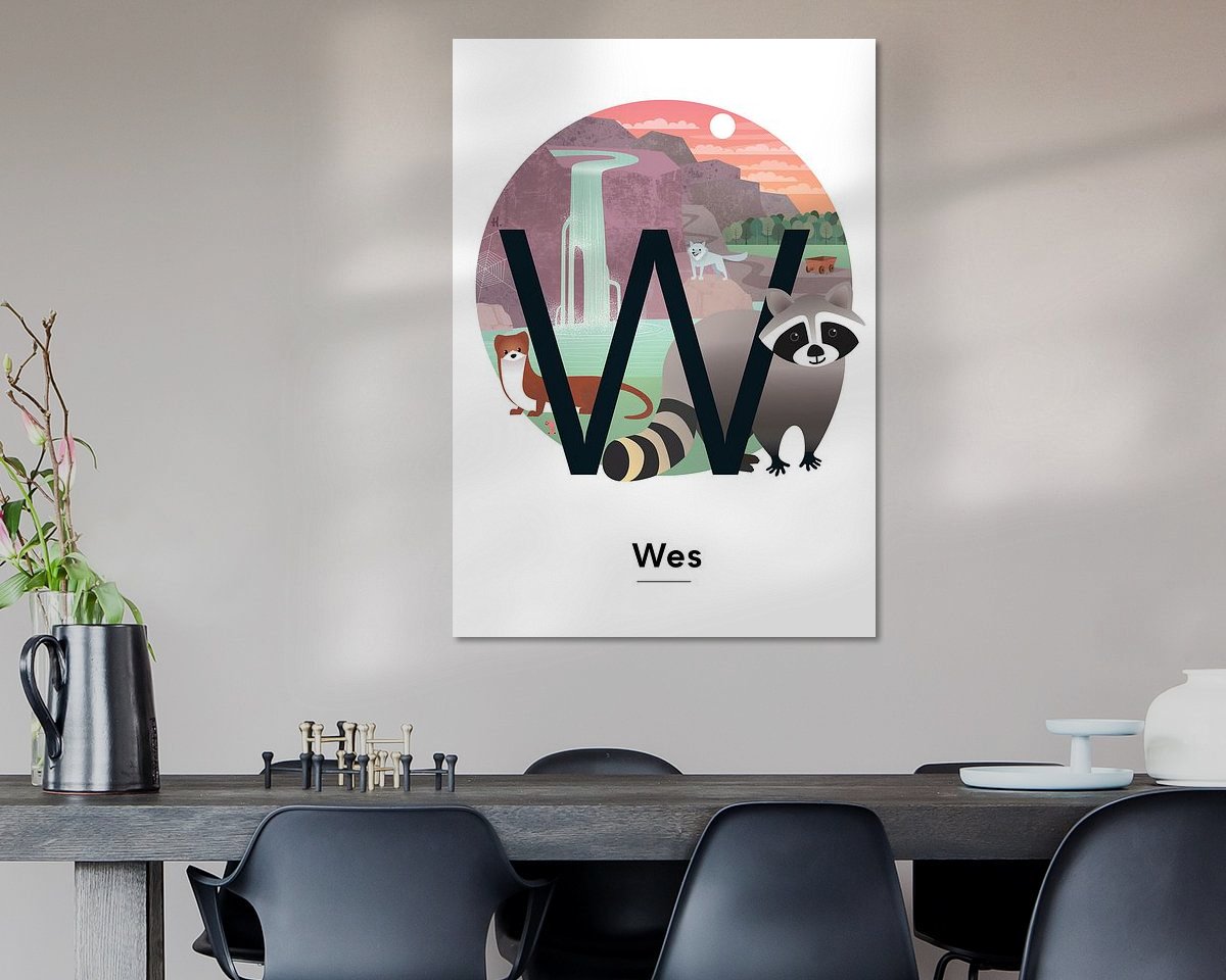 Voorbeeld van het werk in een kamer