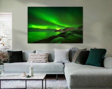 Aurora über dem Ersfjord von Wojciech Kruczynski
