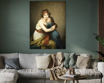 Zelfportret met haar dochter, Julie, Élisabeth Vigée-Le Brun