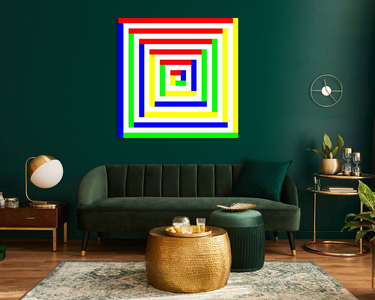 Voorbeeld van het werk in een kamer