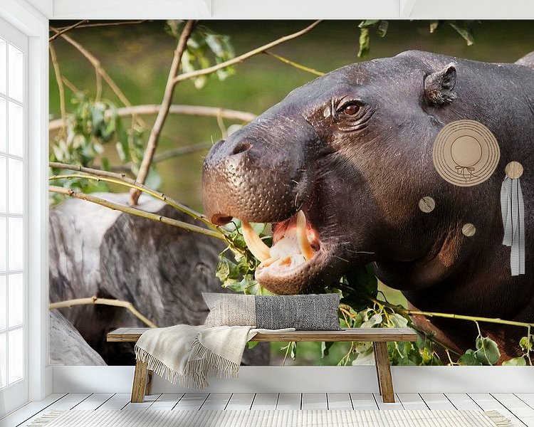 Voorbeeld van het werk in een kamer