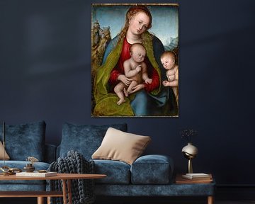 Lucas Cranach.Madonna mit Kind und das Johanneskind