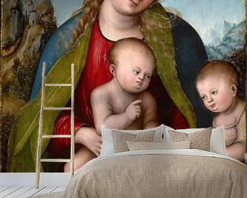 Lucas Cranach. Madonna met kind en het Johannes kind