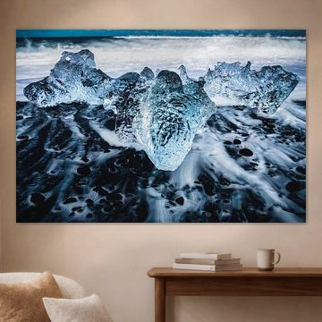 Wunderschöne Eisblöcke in Island