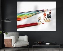 Voorbeeld van het werk in een kamer