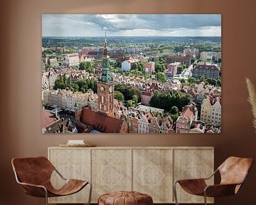 Uitzicht vanuit de Mariakerk in Gdansk, Polen van Ellis Peeters