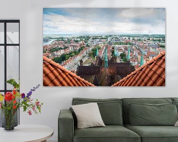 Vue du Mariakerk sur Gdansk sur Ellis Peeters