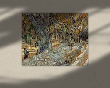 Die großen Platanenbäume (Straßenbauer in Saint-Rémy), Vincent van Gogh