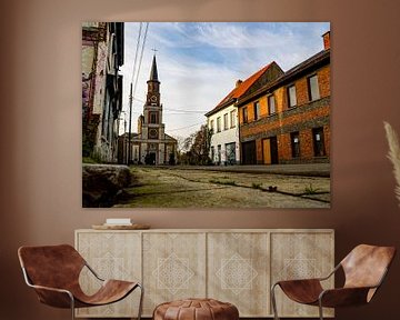 Kirche in der Geisterstadt Doel, Belgien von Matthijs Heeneman