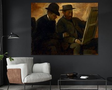 Paul Lafond und Alphonse Cherfils bei der Untersuchung eines Gemäldes, Edgar Degas
